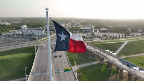 Texas-Flagge-Weht-Im-Wind