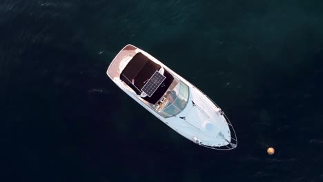 Drone-shot-of-a-boat-anchored-on-the-sea