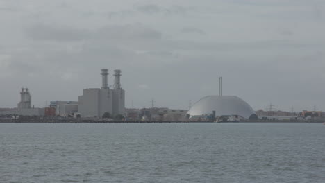 Incinerator-And-Chimneys-Next-To-The-Sea---Ungraded