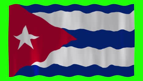Kuba-Flaggenschwenken-Chroma-Bildschirm-Stock-Footage-Für-Hintergründe-Und-Texturen-I-Kuba-Landesflaggenschwenken-Stockvideo