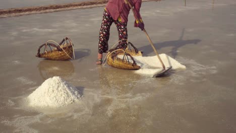 Scooping-freshly-produced-organic-sea-salt-into-traditional-saltworkers-baskets