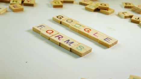 Google-Forms-spelled-with-wooden-tiles-letters