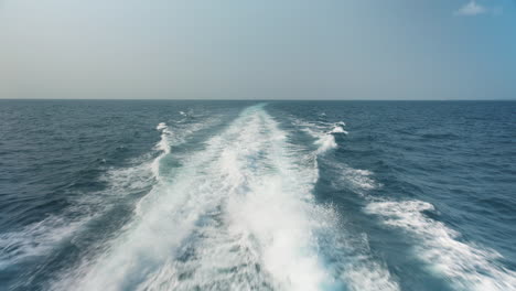 View-from-stern-of-high-speed-ferry-of-a-turbulent-water-trail-on-the-surface-of-the-ocean