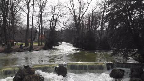 Waterfalls-in-English-Garden-Munich-with-a-drone-DJI-Mavic-Air