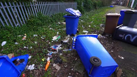 Waste-after-being-fly-tipped,-rubbish-dumping,-hazardous-waste,-littering,-Fly-Tipping-in-Stoke-on-Trent-one-of-Englands-poorest-areas