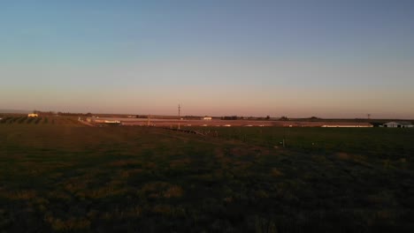 California-Farm-Sunset-Drone