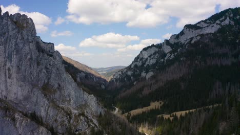 Aerial-footage-of-mountain-valley-in-Poland,-Zakopane-region