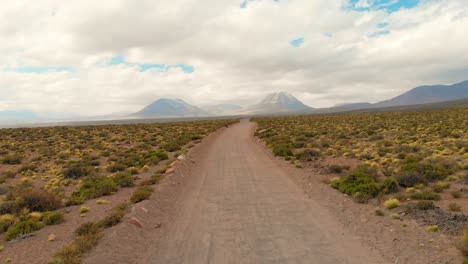 Dirt-road-in-the-Atacama-Desert,-Chile,-South-America