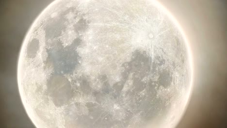 Super-Full-Moon-4K-Zoomed-in,-Surface-rising-moon