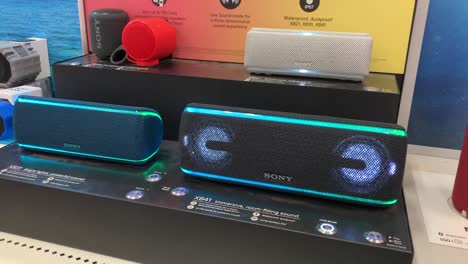 Wireless-portable-SONY-speakers-with-bright-colorful-lights-to-create-an-audio-visual-experience-for-all-music-lovers