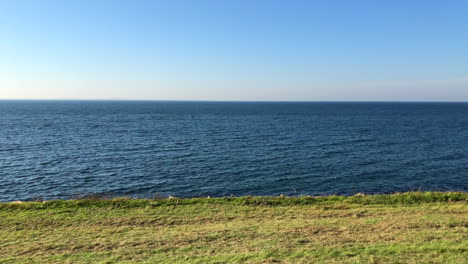 Sea-horizon-at-the-edge-of-a-green-field