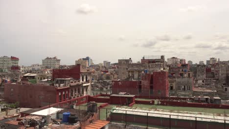 Panoramic-shot-of-the-beautiful-old-building-skyline-of-Havana-in-Cuba