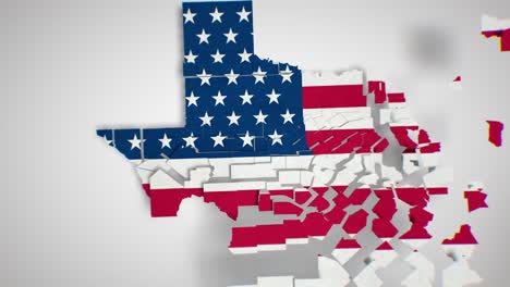 Motion-Graphics-Mapa-Animado-De-Formación-De-Texas---Bandera-De-Estados-Unidos