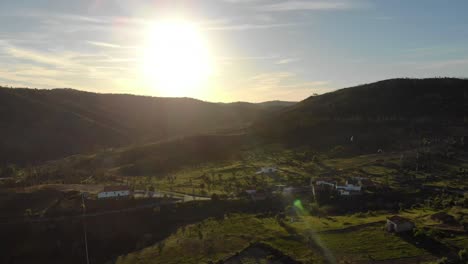 Awesome-drone-fsunset-ootage-in-beautifull-countryside-landscape