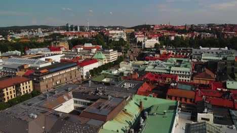 Schöne-Aussicht-über-Die-Majestätische-Stadt-Göteborg-Mit-Dem-Stadtteil-Inom-Vallgraven-Und-Der-Berühmten-Aveny