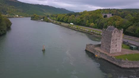 Narrow-water-keep-is-an-old-style-castle-at-the-Irish-border,Narrow-Water-Castle-is-a-famous-16th-century-tower-house-and-bawn-near-Warrenpoint-in-Northern-Ireland