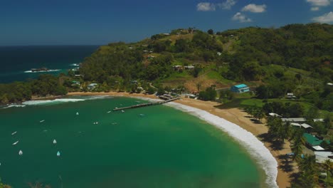 Amazing-drone-footage-of-a-golden-sand-beach-on-the-North-Western-coast-of-the-Caribbean-island-of-Tobago