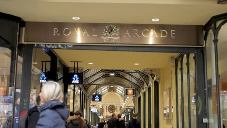 Royal-Arcade,-Melbourne,-July-2019-historical-shopping-arcade-building-in-melbourne---popular-tourist-attraction-in-melbourne