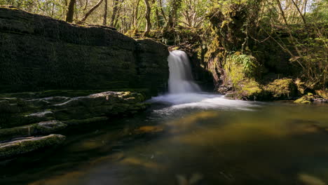 Spring-Forest-Cascade-Waterfalls-in-county-Leitrim-in-Ireland
