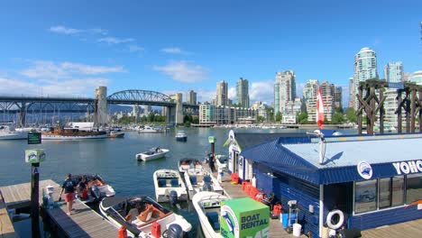 View-of-the-Granville-Bridge-and-False-Creek-from-the-Granville-Ferry-Dock-on-a-beautiful-summer-afternoon
