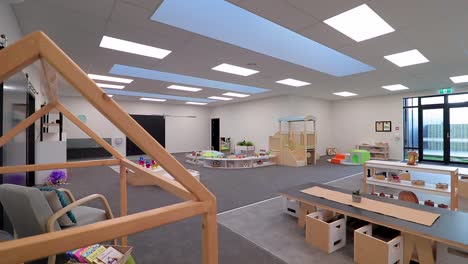Lowering-shot-of-a-modern-Playcentre-room-for-kids-in-New-Zealand
