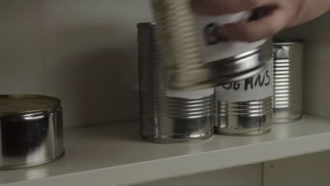 Stocking-cupboard-with-tins-of-aluminum-baked-beans