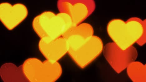 Schöne-Herzen-Bokeh-Von-Blinkenden-Lichtern,-Valentinstag,-Hochzeitstag-Oder-Sozialen-Medien-Wie-Hintergrundkonzept