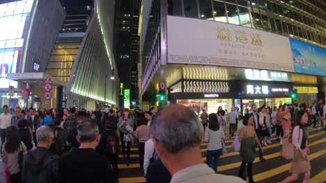 Hong-Kong-China,-Circa:-Zeitraffer-Zu-Fuß-In-Hong-Kong-Stadt-Um-Den-Zentralen-Bereich