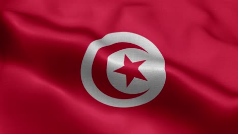 Schwenkschleife-4k-Nationalflagge-Von-Tunesien