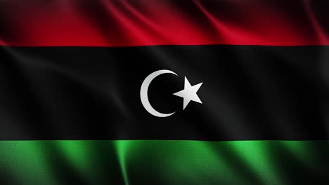 Bandera-De-Libia-Ondeando-Fondo