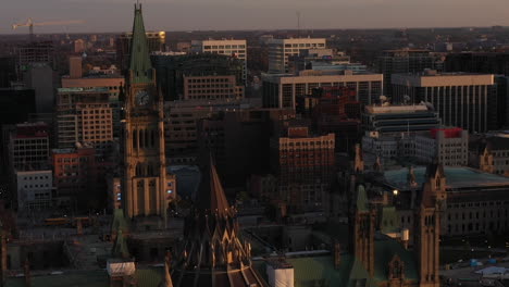 Parliament-Hill-Ottawa-Kanada-Antenne-Goldene-Stunde
