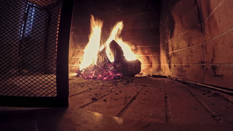 Close-up-of-time-lapse-of-a-fireplace