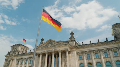 German-Flag-by-the-Reichstag-In-Berlin