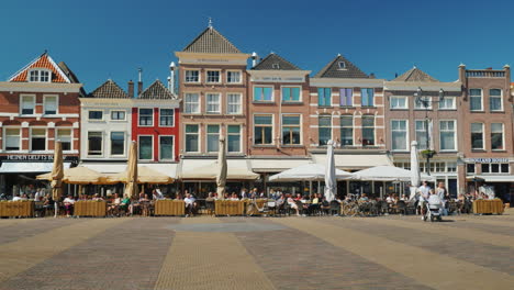 Zentrales-Viertel-Von-Delft-In-Den-Niederlanden