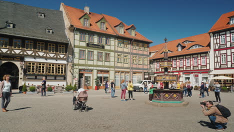 The-Central-Square-Fountain-in-Wernigerode