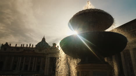 Fountain-In-Courtyard-Of-St-Peter's-Basilica
