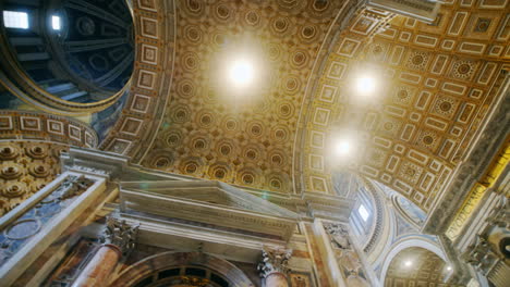 Domed-Interior-of-St-Peter's-Basilica-in-The-Vatican