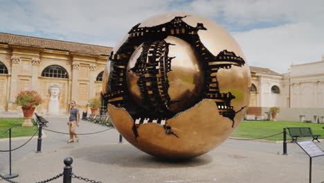 Sphere-Within-A-Sphere-Bronze-Sculpture