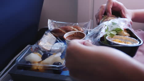 Woman-Opens-Airline-Meal