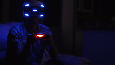 Man-Playing-In-VR-Headset