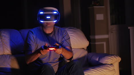 Man-Playing-VR-Computer-Games-