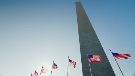 US-Flags-and-Washington-Monument