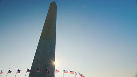 Sun-Shines-Behind-Washington-Monument