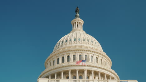 USA-Capitol-Building-Dome-Against-Blue-Sky
