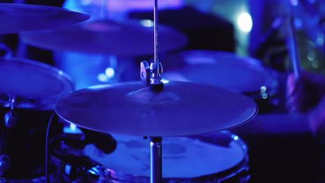 The-Drummer-Strikes-With-His-Chopsticks-Close-Up-Hd-Video
