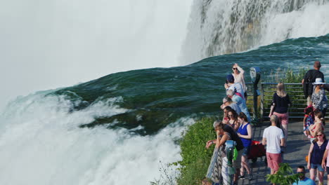 People-Admire-An-Amazing-Sight---Niagara-Falls-A-Popular-Destination-Among-Tourists-From-All-Over-Th
