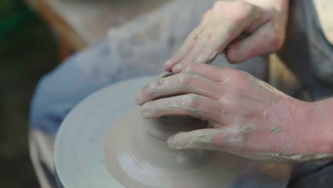 The-Hands-Of-The-Master-Potter-Makes-A-Pot-Of-Clay-Traditional-Crafts-4k-Slow-Motion-Video