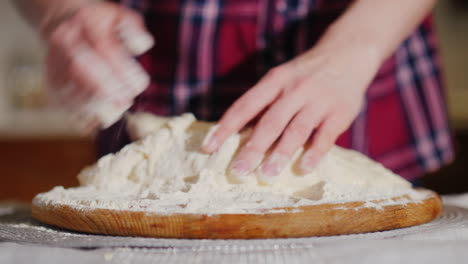 The-Baker's-Hands-Knead-The-Pizza-Dough-Video-With-Shallow-Depth-Of-Field-4K-Video