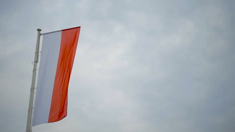 Close-Up-Of-Polish-Flag-National-Symbol-Of-Poland