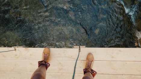 Walk-Along-The-Edge-Of-The-Wobbly-Wooden-Bridge-Across-The-River-Overcome-Phobias-And-Fear-Concept-P